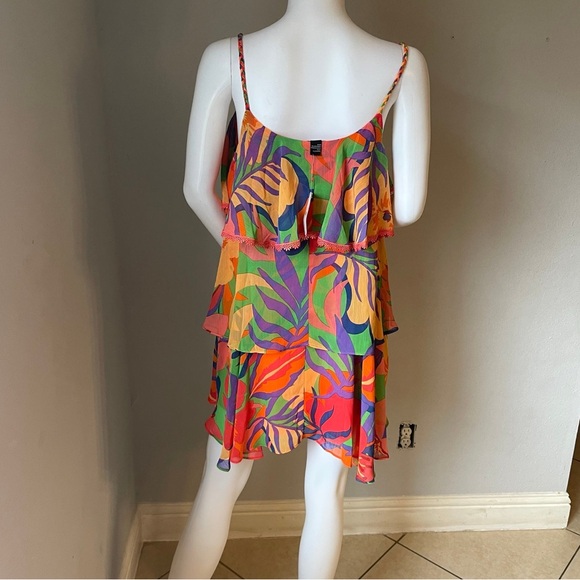 Colorful Floral Ruffle Dress - Picture 6 of 7